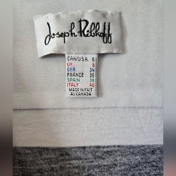 JOSEPH RIBKOFF V Neck Striped Black and Orange Dress. Size 6 - Picture 11 of 11